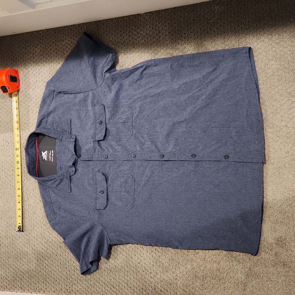 NEW Men's button down shirt ZEROXPOSUR XXL NEW - SEXY BLUE